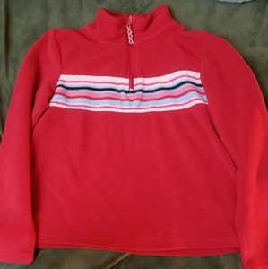 3/$8 Fleece Circo Red Zipper Pullover Top